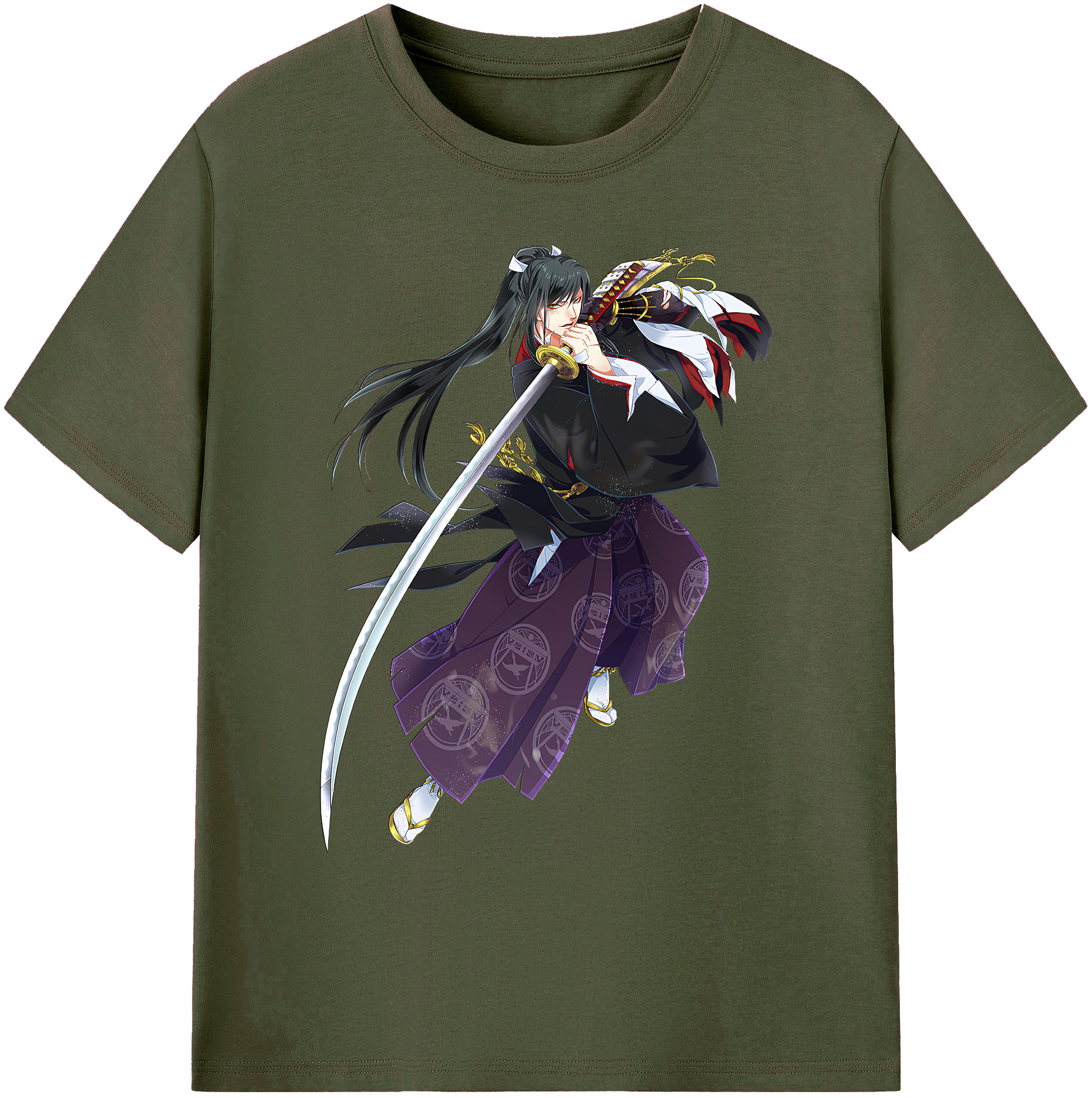 （画像用） 刀剣乱舞 Touken Ranbu 綿100％ メンズ半袖Tシャツ｜肌触りやわらか＆通気性